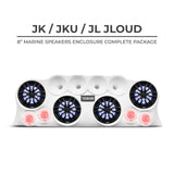 DS18 J-LOUD Jeep Wrangler JK/JKU/JL Loaded Sound Bar System, Black / White