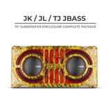 Jeep Wrangler TJ, JK & JL Shallow Subwoofer Tactical Package -  TAN EDITION