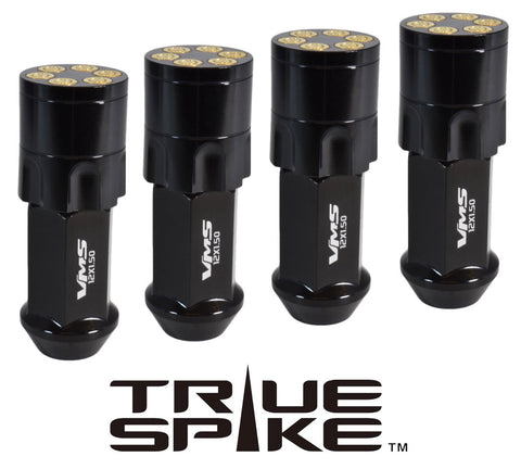 14X1.5 MM 81MM LONG REVOLVER SHELLS FORGED STEEL LUG NUTS WITH ANODIZED ALUMINUM CAP 00- UP CHEVROLET SILVERADO TAHOE GMC SIERRA 12-UP DODGE RAM 15-UP F150 / CAP: 25MM DIAMETER 30MM HEIGHT PART # LGC046