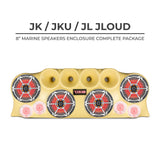 DS18 J-LOUD Jeep Wrangler JK/JKU/JL Loaded Sound Bar System, Black / White