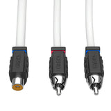 RCA Marine Grade Tinned 100% Copper OFC Y Connector 1 FEMALE to 2 MALE - WHITE