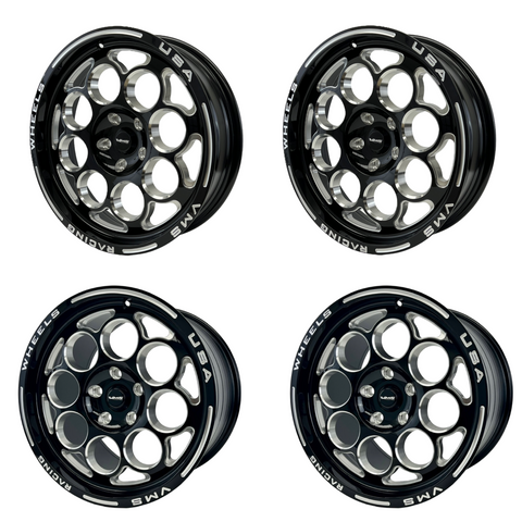 DRAG PACK STREET DRAG RACE MODULO 17x10 44 OFFSET & 18x5 -25 OFFSET 5X120.7 10-23 GEN 5/6 CAMARO SS & V6, 08-09 PONTIAC G8 GT, 14-17 CHEVY SS,  08-14 CADILLAC CTS-V, 06-13 CORVETTE Z06 & GS / PART# VWMO034 & VWMO035