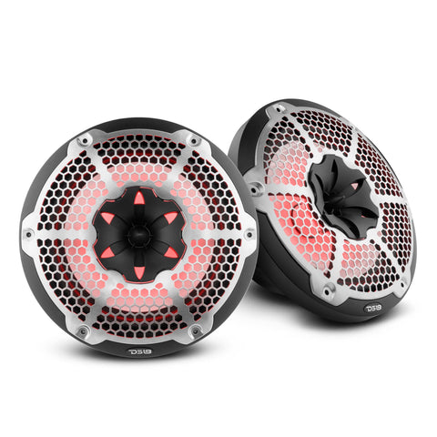 NXL 10" 2-Way Coaxial Marine Speaker With LED RGB Lights 200 Watts Rms 4-Ohm
