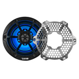 NXL 6.5" 2-Way Coaxial Marine Speaker with RGB LED Lights 100 Watts Rms 4-Ohm