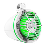 NXL 10" Neodymium Marine and Powersports Towers with Built-in Passive Radiator, 1" Driver and LED RGB Lights 300 Watts Rms -White