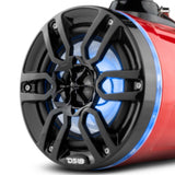 NXL 6.5" Marine and Powersports Towers LED RGB Lights 100 Watts Rms - Red
