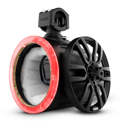 NXL 8" Marine and Powersports Empty Tower LED RGB Lights -Black