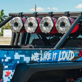 NXL 6.5" Neodymium Marine and Powersports Towers with Built-in Passive Radiator, 1" Driver and LED RGB Lights 150 Watts Rms -Red