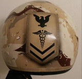 Harley Helmet Navy Wingman and HM2 Logo on Desert Camo