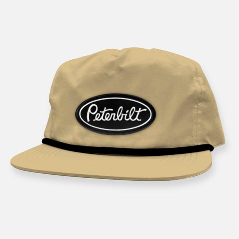 PETERBUILT UNSTRUCTURED SNAPBACK BLACK PATCH HAT