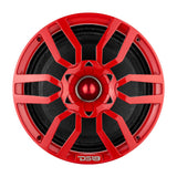 DS18 PRO-GTW10RD 10" Grill with Built-in 1.75" VC  Neodymium Bullet Tweeter and RGB Lights 500 Watts Red