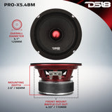 PRO-X 5.25" Mid-Range Loudspeaker with Bullet | 150W RMS 4-Ohm