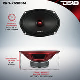 PRO-X 6X9" Mid-Range Bullet Loudspeaker | 200W RMS 8-Ohm