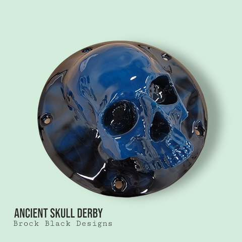 3D Ancient Skull derby cover