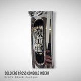 08+ touring console insert 3D Soldiers Cross