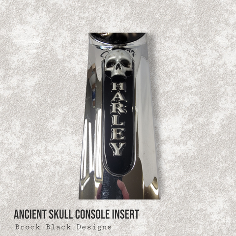 08+ touring console insert 3D ancient skull