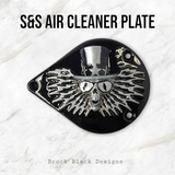 S&S teardrop 3 hole air cleaner cover plate Uncle Sam