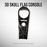 3D skull with ghosted American flag console