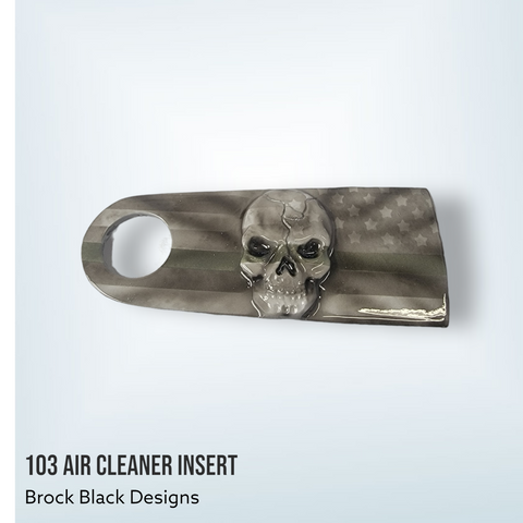 3D skull flag 103 air cleaner insert