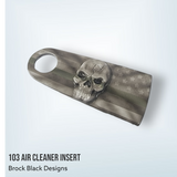 3D skull flag 103 air cleaner insert