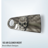 3D skull flag 103 air cleaner insert