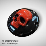 Harley Davidson Derby cover with Megadeth skull