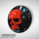 Harley Davidson Derby cover with Megadeth skull