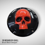 Harley Davidson Derby cover with Megadeth skull
