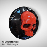 Harley Davidson Derby cover with Megadeth skull