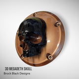 Harley Davidson Derby cover with Megadeth skull