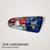 3D skull flag 107 or 114 air cleaner insert