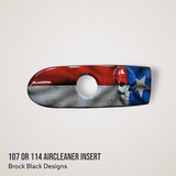 3D skull flag 107 or 114 air cleaner insert