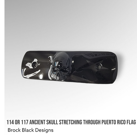 114 or 117 air cleaner insert 3D ancient skull Puerto Rico theme