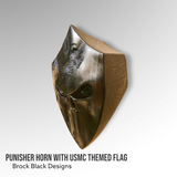 3D Punisher with American flag USMC logo