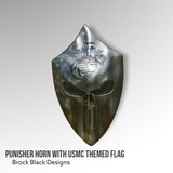 3D Punisher with American flag USMC logo