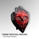 3D teardrop twisted skull horn cover