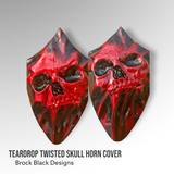 3D teardrop twisted skull horn cover