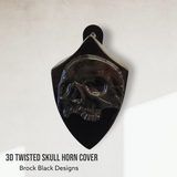 3D twisted skull horn cover