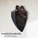 3D twisted skull horn cover