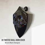3D twisted skull horn cover
