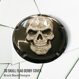 3D Skull Harley derby and points cover