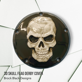3D Skull Harley derby and points cover