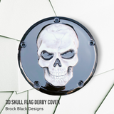 3D Skull Harley derby and points cover