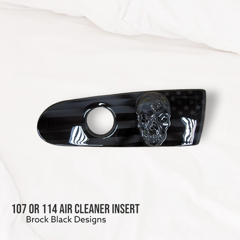 3D skull flag 107 or 114 air cleaner insert