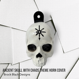 3D ancient skull chaos symbol horn cover