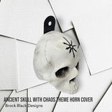 Ancient skull Deathly Hallows symbol horn cover