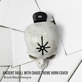 3D ancient skull chaos symbol horn cover