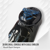 3D eagle, skull and flames themed console