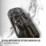 3D skull flag 21+ console ghosted tattered flag theme