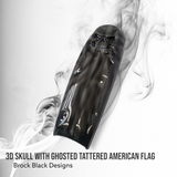3D skull flag 21+ console ghosted tattered flag theme